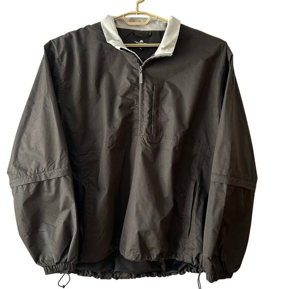 The Weather Company Men's Pullover Windbreaker Jacket Zip Off Sleeves Sz XL - Picture 1 of 12